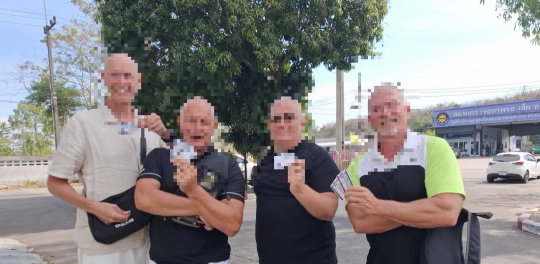 Clients with their new Thai driving licenses